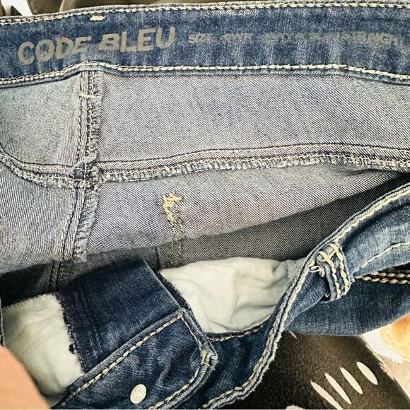 Code Bleu Maya Slim Stretch Jeans Size 20W Embroidered Pockets - Picture 4 of 4